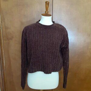 Y2K Chenille Crop Sweater
